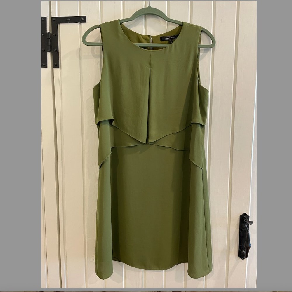 BCBG Green Sleeveless Cocktail Dress